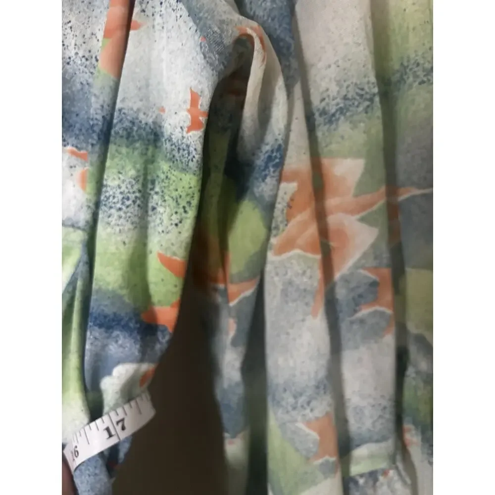 Vintage Montgomery Ward Dress Medium Floral Multicolor Boho Goddess Aline 70s - Picture 10 of 13